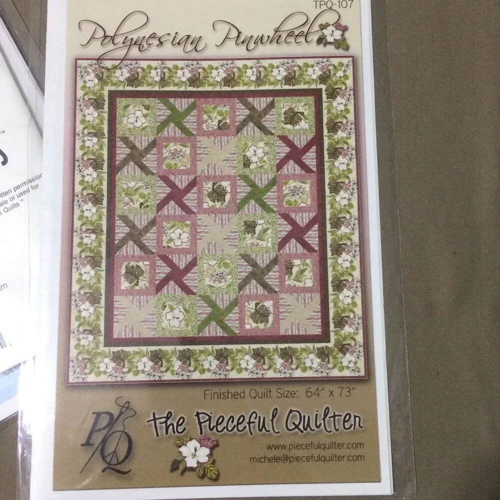 Quilt Pattern Lot of 4 New Polynesian Pinwheel Hoops Bunny Christmas Trees